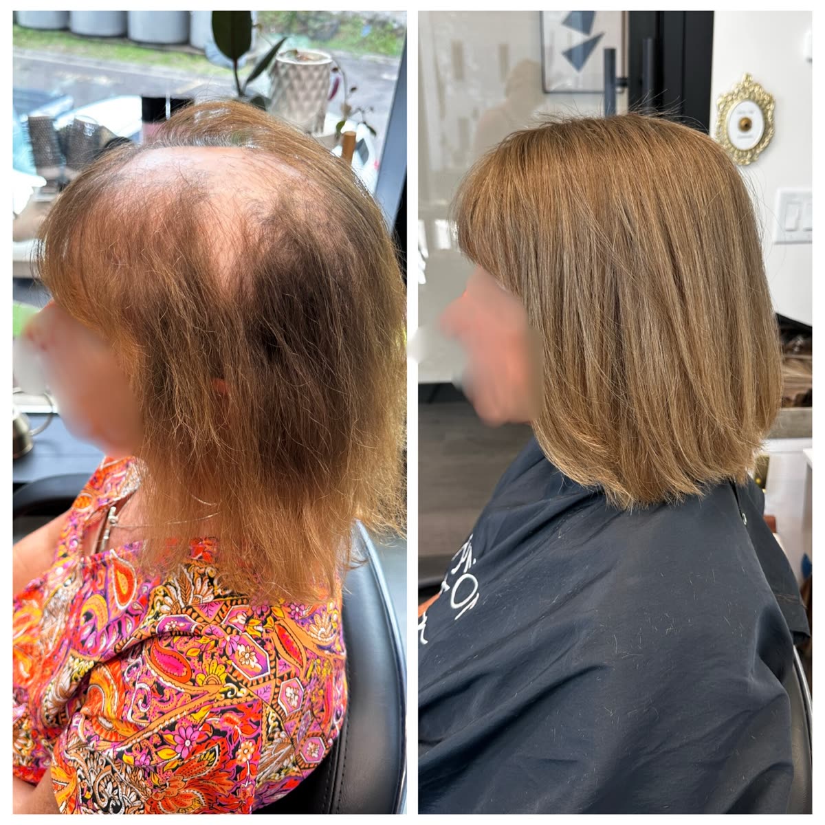Density result, before and after